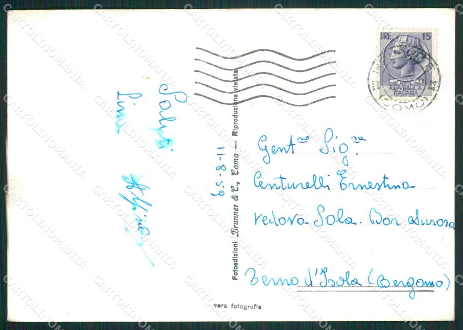 Como Brunate Saluti da Funicolare Foto FG cartolina ZK0586 – retro