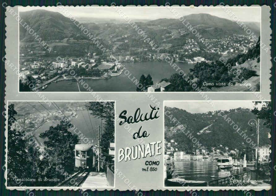 Como Brunate Saluti da Funicolare Foto FG cartolina ZK0587 – fronte