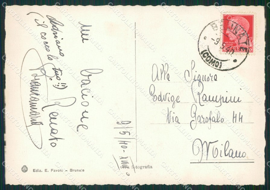 Como Brunate Funicolare Foto FG cartolina ZK0591 – retro