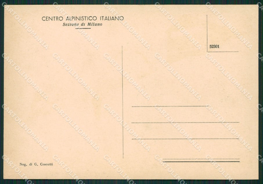 Lecco Mandello Lario Rifugio Bietti Cai FG cartolina ZK0627 – retro