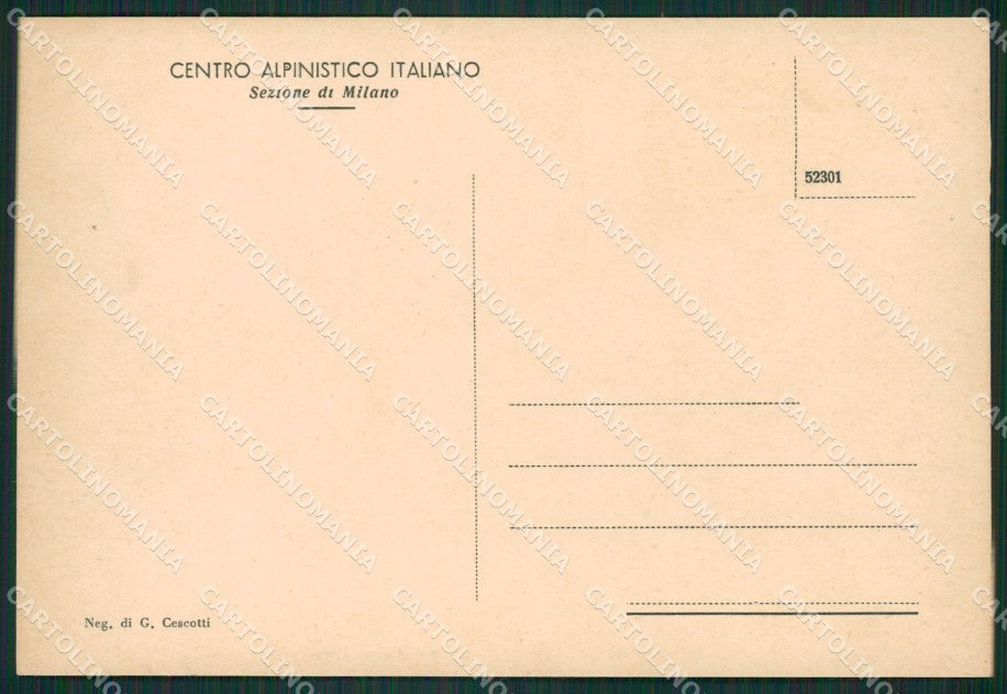 Lecco Mandello Lario Rifugio Bietti Cai FG cartolina ZK0628 – retro