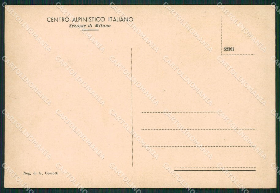 Lecco Mandello Lario Rifugio Bietti Cai FG cartolina ZK0629 – retro