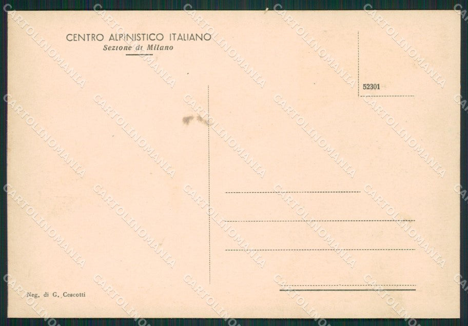 Lecco Mandello Lario Rifugio Bietti Cai FG cartolina ZK0630 – retro