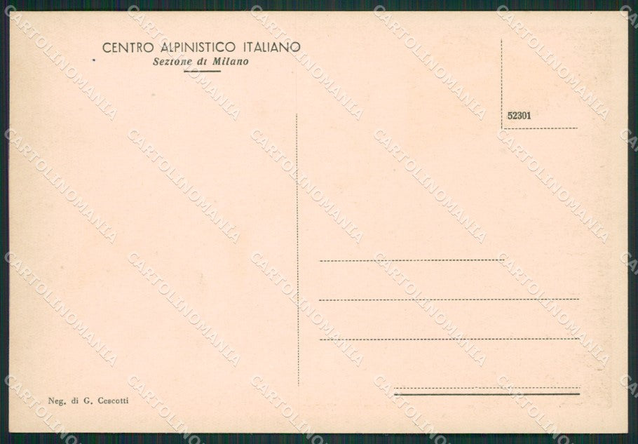 Lecco Mandello Lario Rifugio Bietti Cai FG cartolina ZK0631 – retro