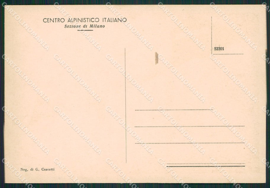 Lecco Mandello Lario Rifugio Bietti Cai FG cartolina ZK0632 – retro