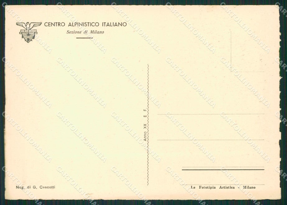 Lecco Mandello Lario Rifugio Bietti Cai FG cartolina ZK0633 – retro