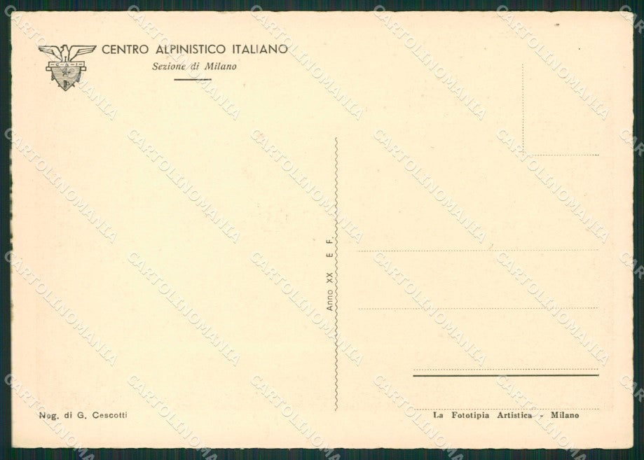 Lecco Mandello Lario Rifugio Bietti Cai FG cartolina ZK0635 – retro