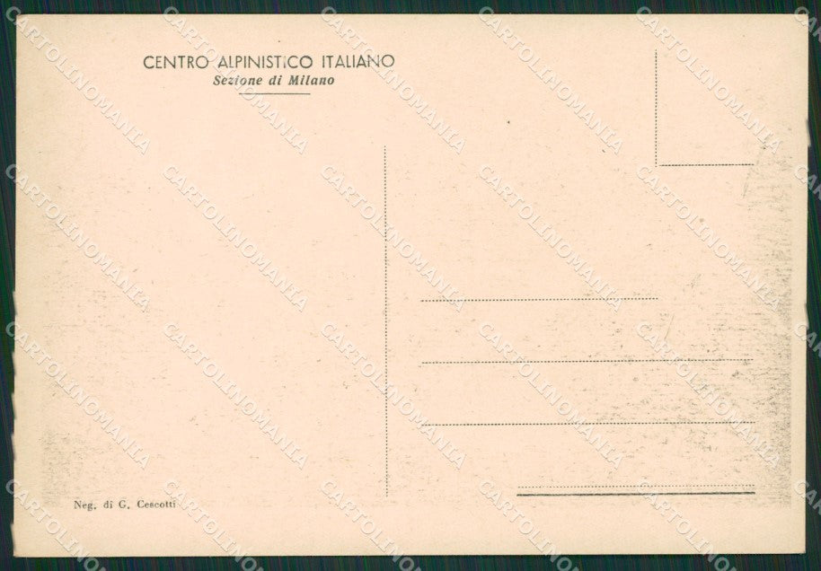 Lecco Mandello Lario Rifugio Bietti Cai FG cartolina ZK0636 – retro