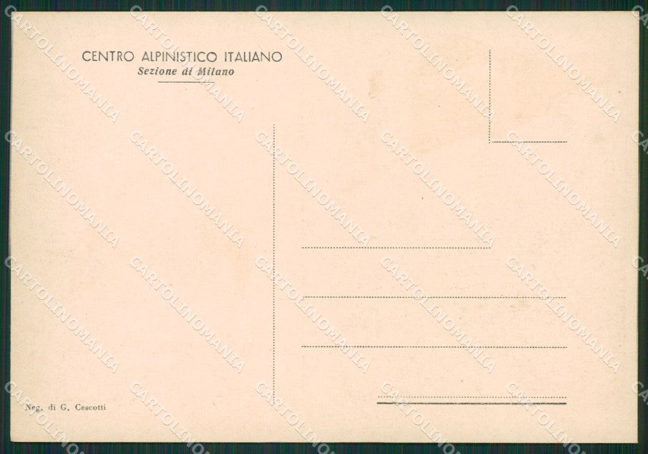 Lecco Mandello Lario Rifugio Bietti Cai FG cartolina ZK0637 – retro