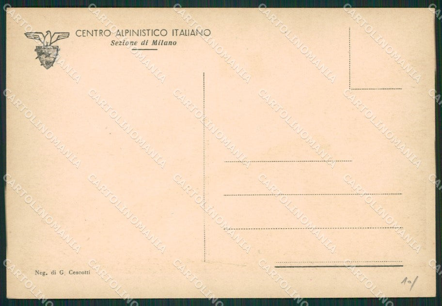 Lecco Mandello Lario Rifugio Bietti Cai FG cartolina ZK0642 – retro