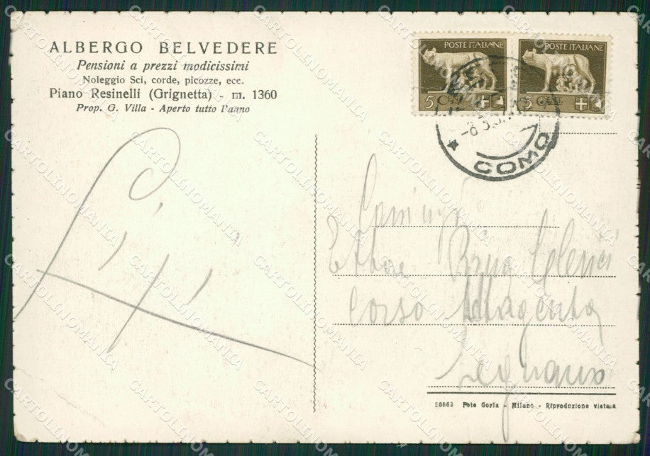 Lecco Mandello Lario Piani Resinelli PIEGHINA FG cartolina ZK0645 – retro