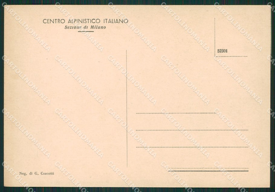 Lecco Mandello Lario Rifugio Bietti Cai FG cartolina ZK0657 – retro