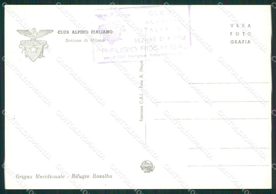 Lecco Mandello Lario Rifugio Rosalba Cai Foto FG cartolina ZK0690 – retro