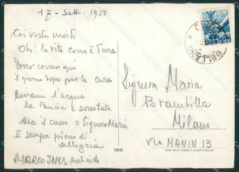 Lecco Taceno Tartavalle Terme Foto FG cartolina ZK0694 – retro