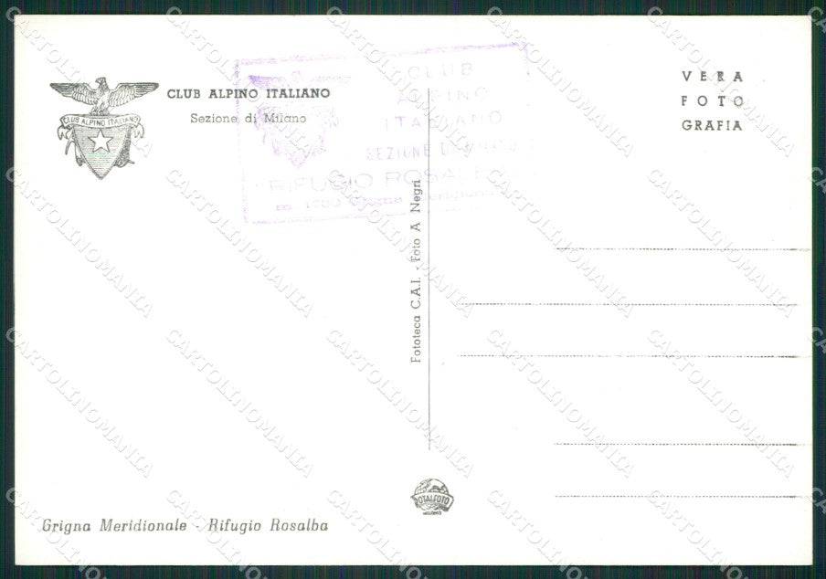 Lecco Mandello Lario Rifugio Rosalba Cai Foto FG cartolina ZK0700 – retro