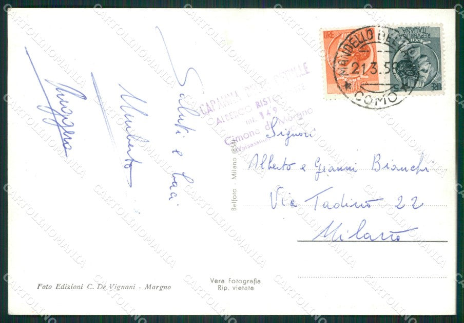 Lecco Margno Pian delle Betulle Foto FG cartolina ZK0706 – retro