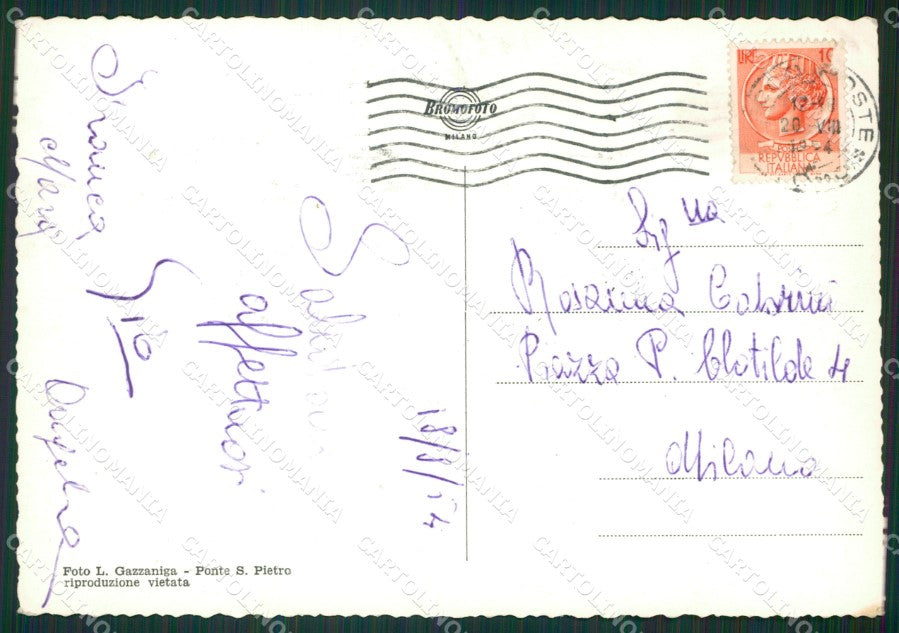 Lecco Mandello Lario Piani dei Resinelli Foto FG cartolina ZK0719 – retro