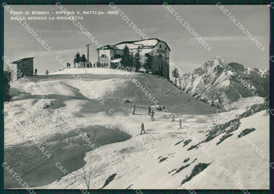 Lecco Piani di Bobbio Rifugio Ratti Sci PIEGHINA Foto FG cartolina ZK0735 – fronte