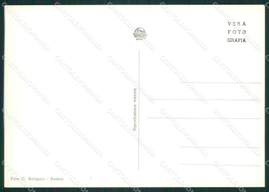 Lecco Piani di Bobbio Rifugio Ratti Sci PIEGHINA Foto FG cartolina ZK0735 – retro
