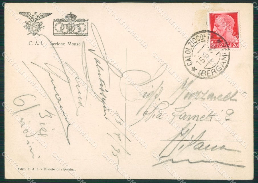 Lecco Resegone Rifugio Alpinisti Monzesi Cai Foto FG cartolina ZK0749 – retro