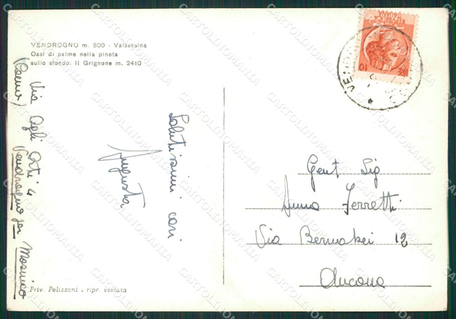 Lecco Vendrogno Foto FG cartolina ZK0756 – retro
