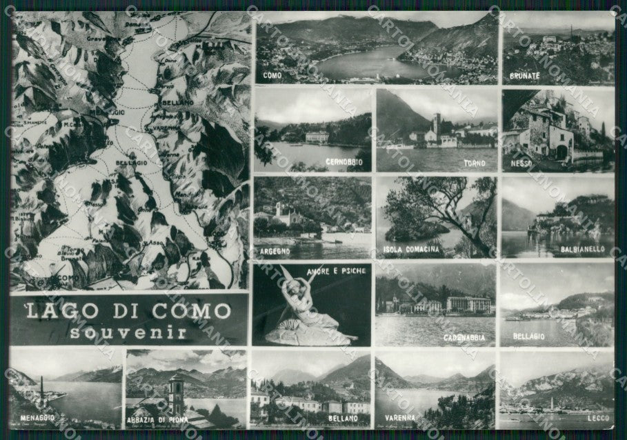 Como Mappa lago di Foto FG cartolina ZK0765 – fronte