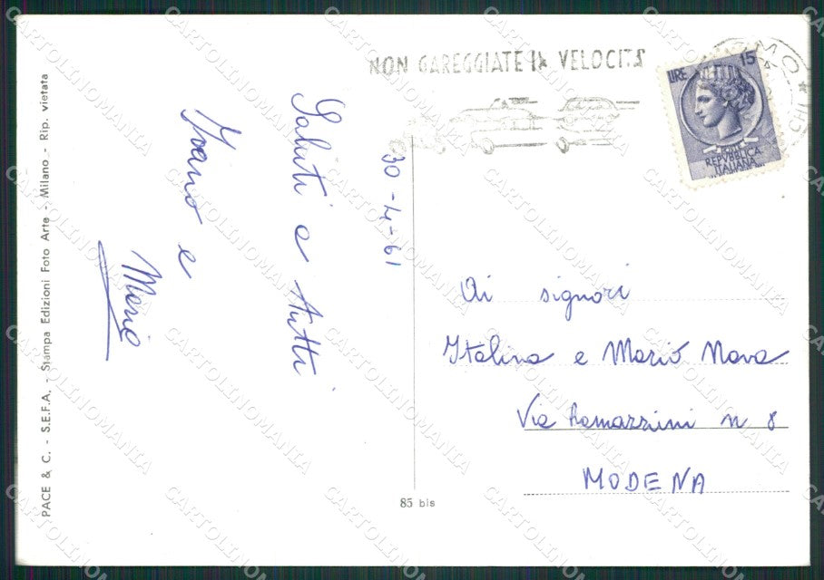 Como Mappa lago di Foto FG cartolina ZK0765 – retro