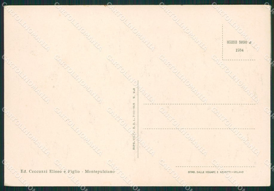 Siena Montepulciano FG cartolina ZK0780 – retro