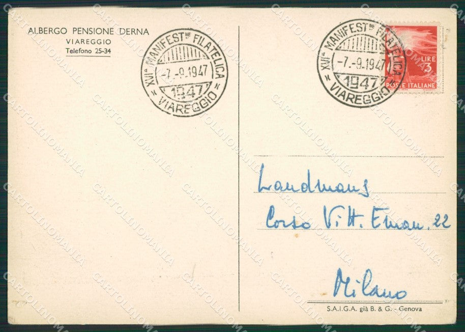 Lucca Viareggio Calesse FORO FG cartolina ZK0789 – retro