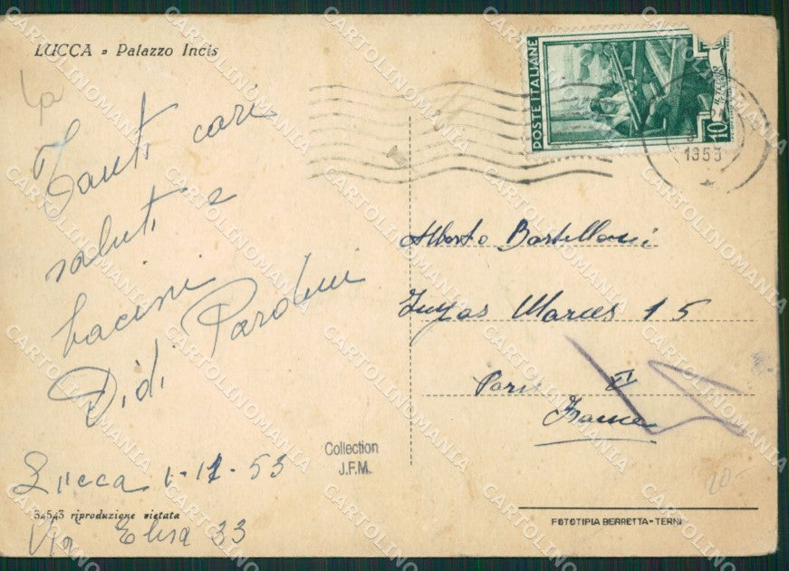 Lucca Città PIEGATA FG cartolina ZK0790 – retro