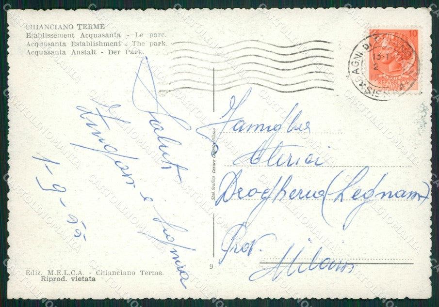Siena Chianciano Terme FG cartolina ZK0794 – retro