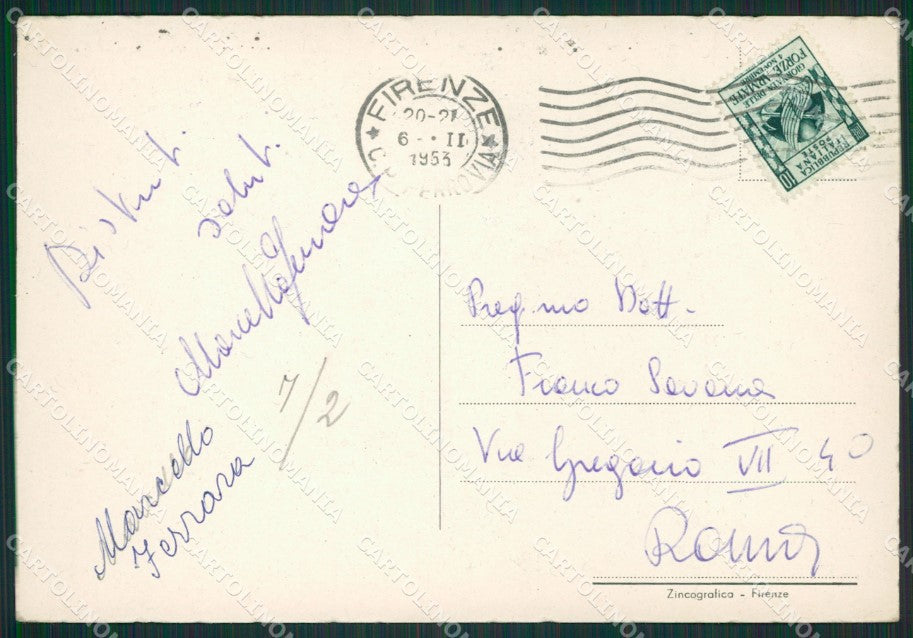 Firenze Città Scuola di Guerra Aerea FG cartolina ZK0827 – retro