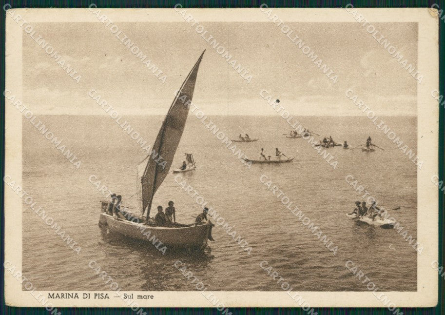 Pisa Marina di Pisa Barca ANGOLINO SCOLLATO FG cartolina ZK0842 – fronte