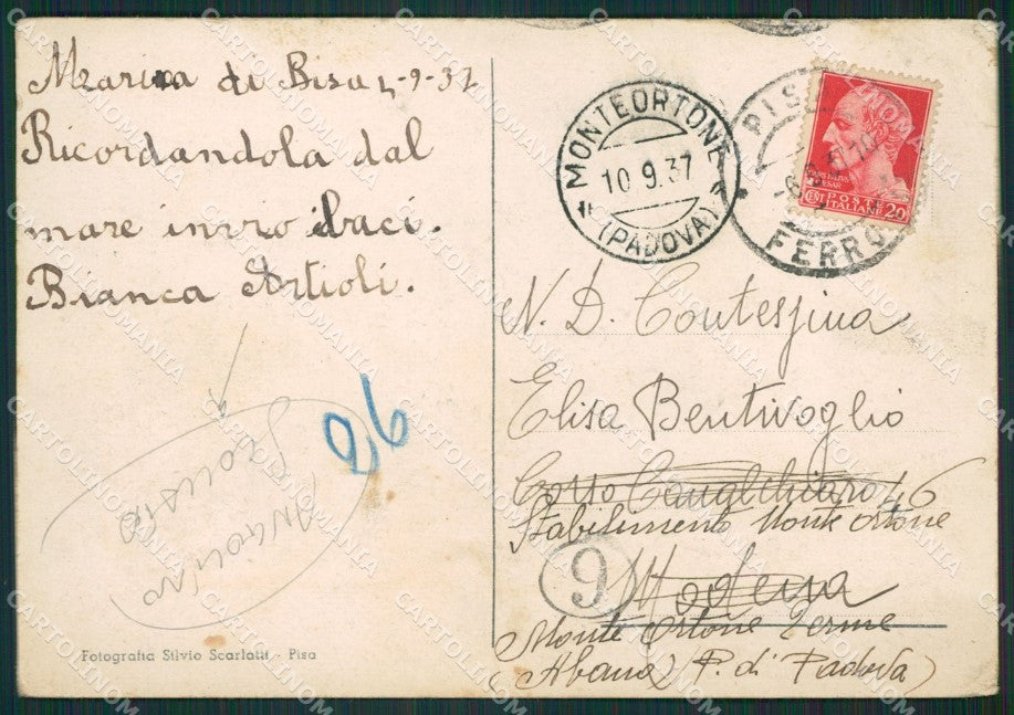 Pisa Marina di Pisa Barca ANGOLINO SCOLLATO FG cartolina ZK0842 – retro