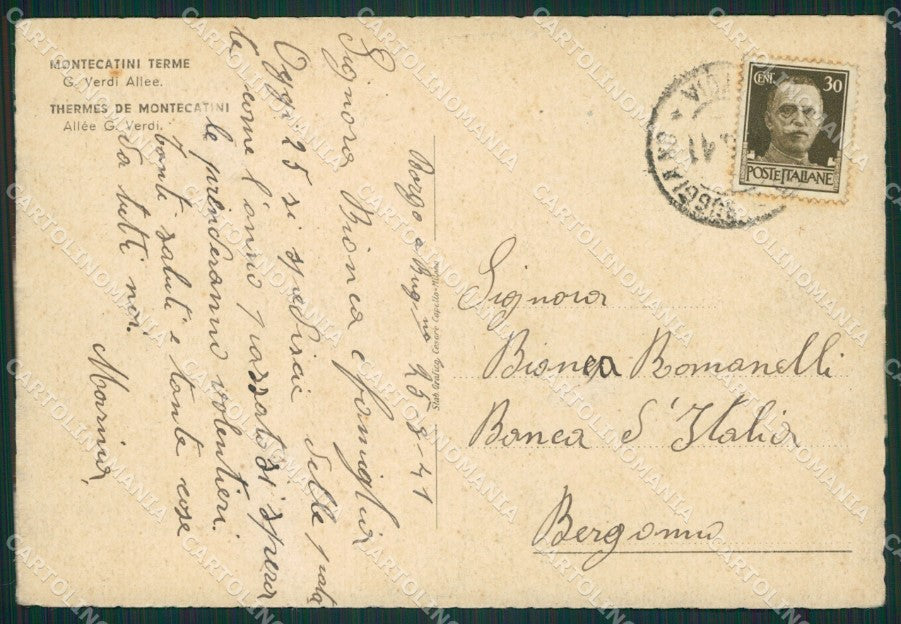 Pistoia Montecatini Terme Auto Vigile FG cartolina ZK0847 – retro