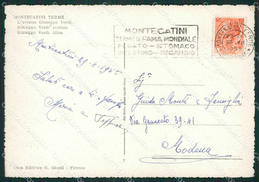Pistoia Montecatini Terme Auto FG cartolina ZK0848 – retro