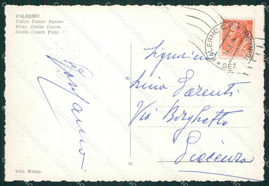 Palermo Città FG cartolina ZK0871 – retro