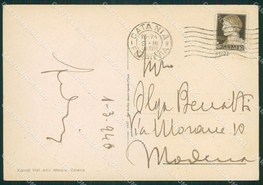 Catania Città FG cartolina ZK0873 – retro