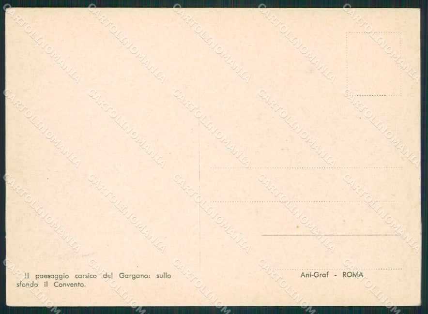 Foggia Gargano Convento FG cartolina ZK0896 – retro