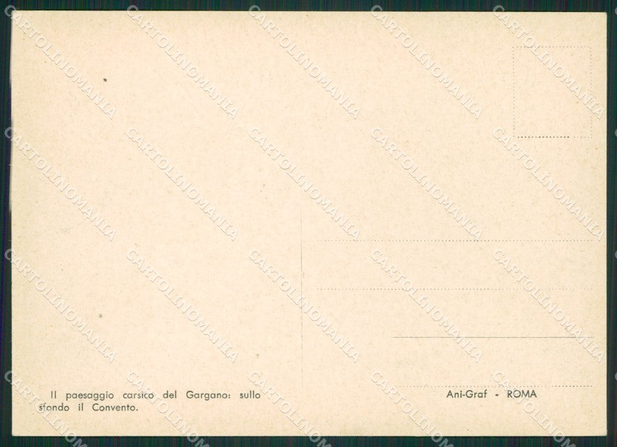 Foggia Gargano Convento FG cartolina ZK0897 – retro