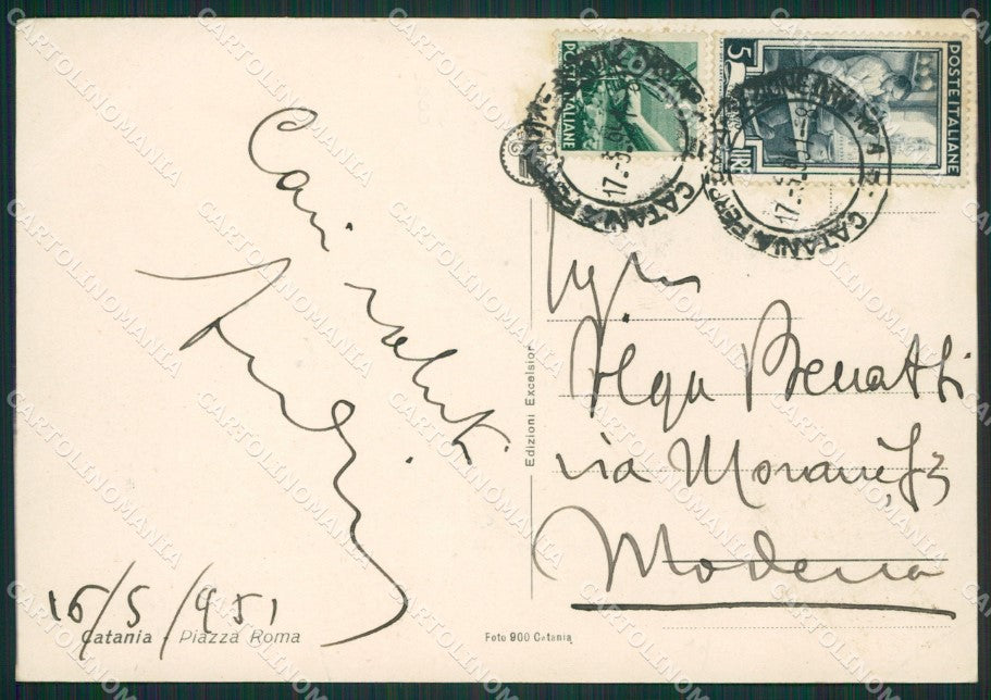 Catania Città PIEGHINE FG cartolina ZK0915 – retro