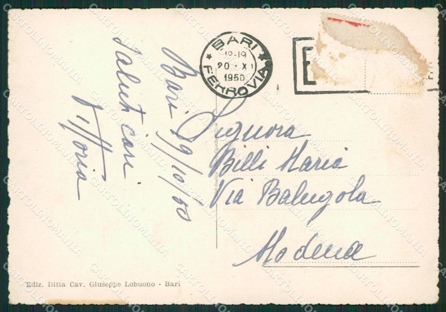 Bari Città ABRASA FG cartolina ZK0922 – retro