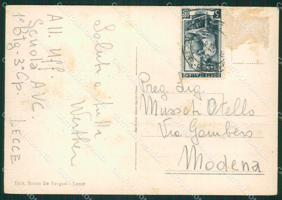 Lecce Città PIEGATA FG cartolina ZK0929 – retro