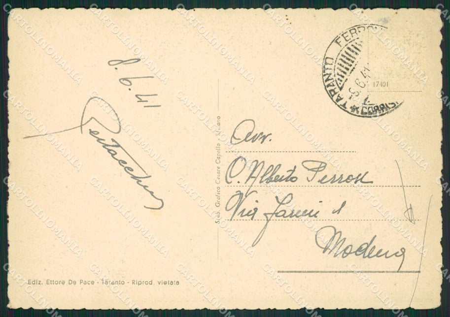 Taranto Città PIEGA FG cartolina ZK0931 – retro