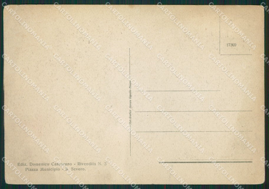 Foggia San Severo Edificio Scolastico PIEGHINA FG cartolina ZK0937 – retro