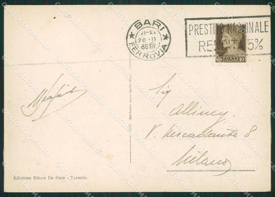 Taranto Città Navi FG cartolina ZK0943 – retro
