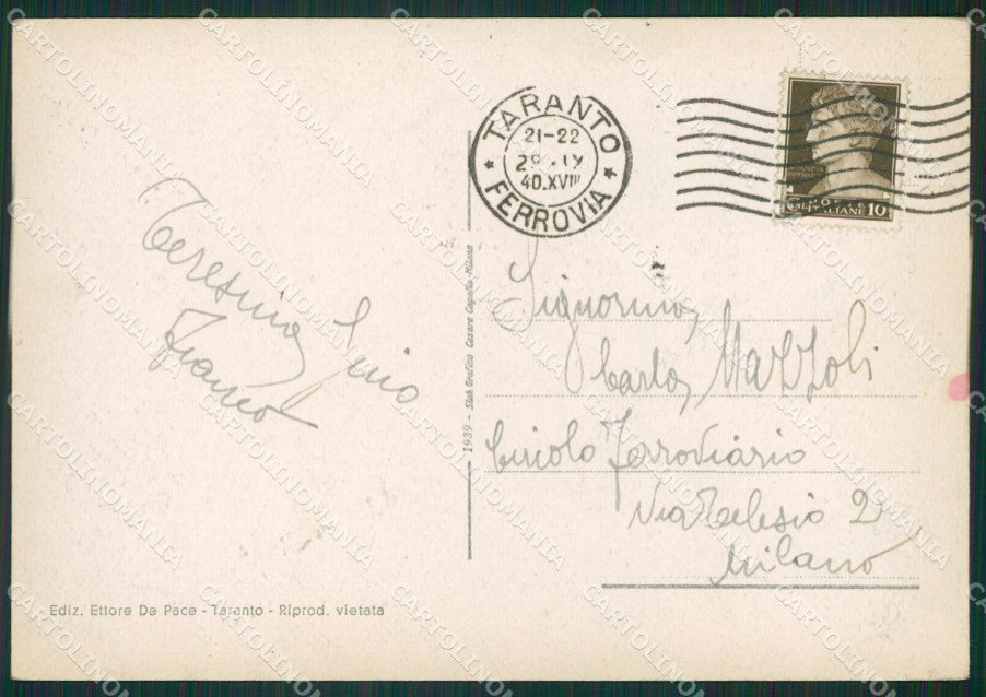 Taranto Città ABRASA FG cartolina ZK0947 – retro