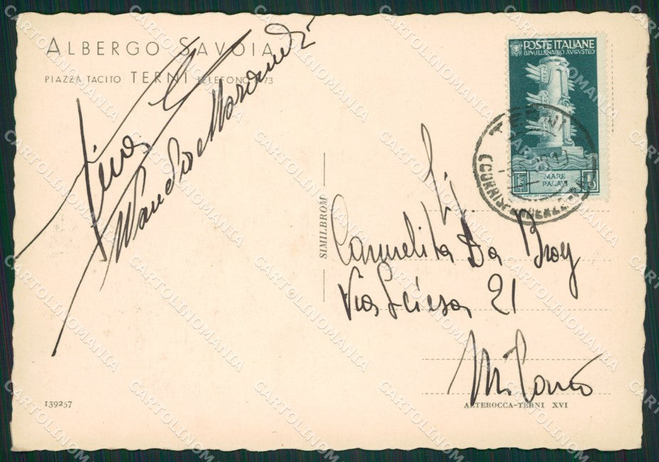 Terni Città Fontana FG cartolina ZK0948 – retro