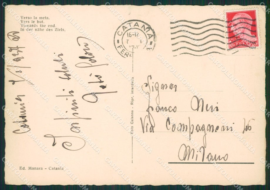 Catania Etna Sci Nevicata FG cartolina ZK0961 – retro