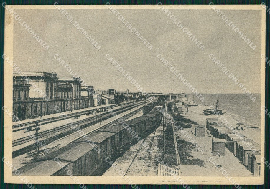 Ancona Falconara Marittima Stazione Treno PIEGHE FG cartolina ZK0965 – fronte